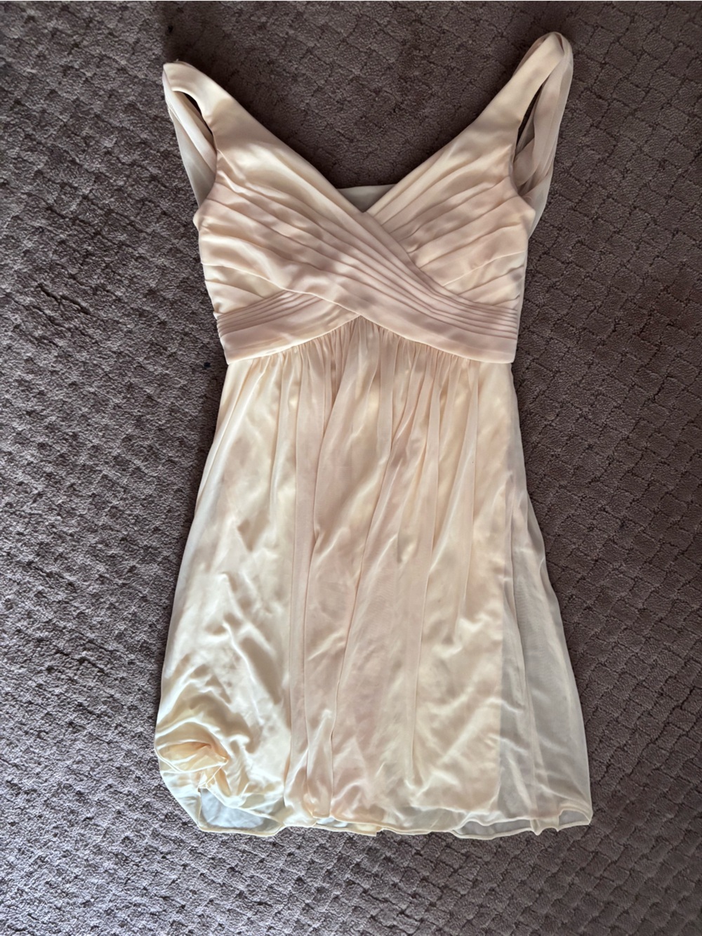 David's Bridal Butter Yellow Polyester Dress